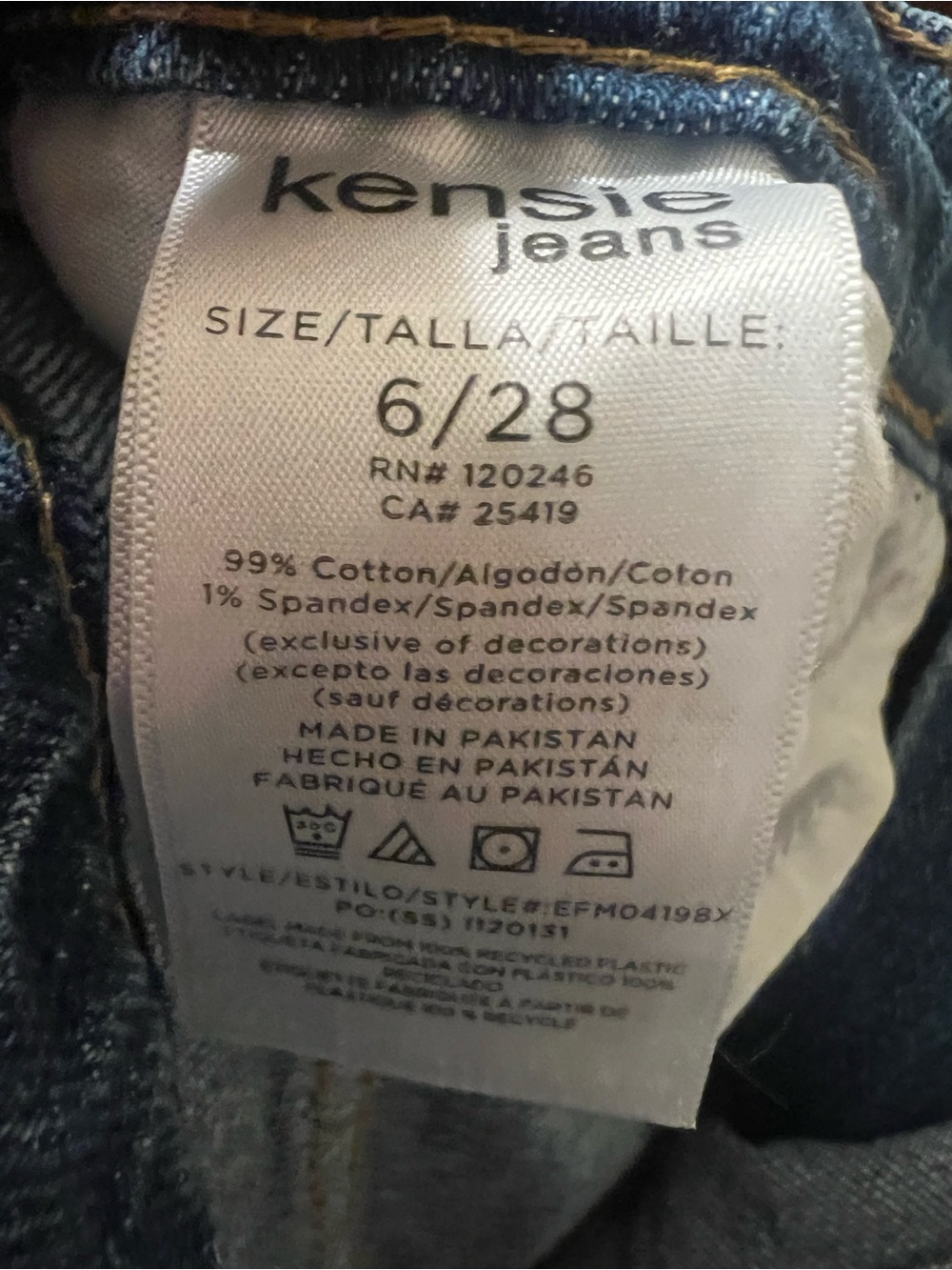 NWOT Women’s Kensie The Jessica High Rise Cropped Barrel Jeans Size 6/28 - Picture 7 of 8